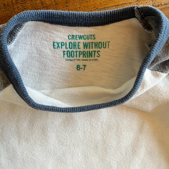 Boys Crewcuts Raglan 3/4 Sleeve Length Tee Size 6-7 - Picture 3 of 4